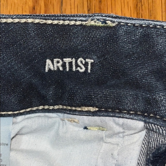 AMERICAN EAGLE OUTFITTERS Dark Wash Flare Denim Blue Jeans Artist SIZE 4 EUC - Picture 7 of 13